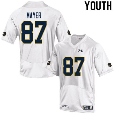 Notre Dame Fighting Irish Youth Michael Mayer #87 White Under Armour Authentic Stitched College NCAA Football Jersey JQK0899TA